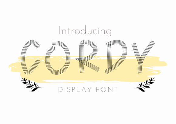 Cordy: A Display Font with Creative Line Art